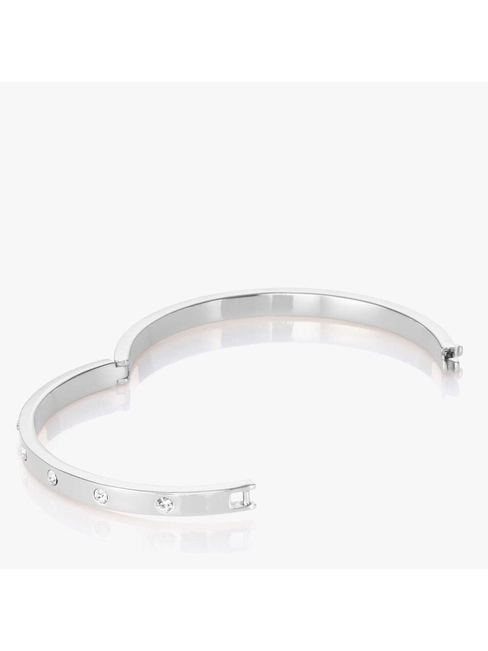 Kate Spade Set in Stone Hinged Silver Bangle - Picture 4 of 8